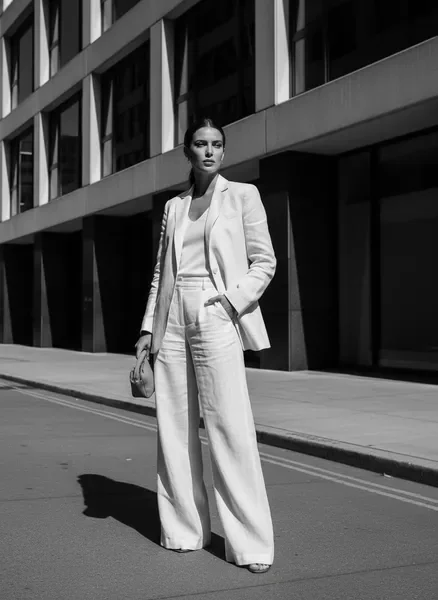 Roni's Clothings autumn campaign — structured tailoring on city streets