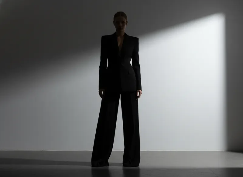 Structured black silhouette — editorial landscape